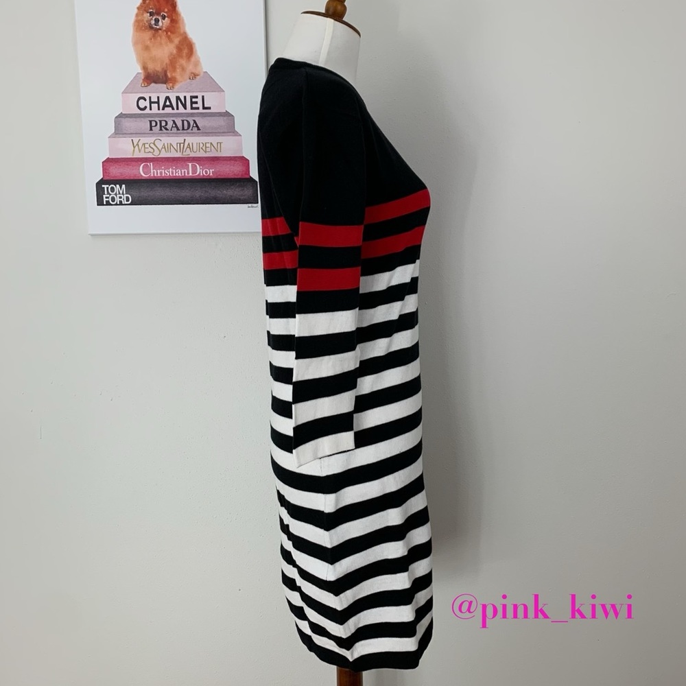 Area Stars Crewneck Racer Stripe Sweater Dress - Picture 9 of 13